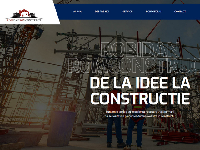 Site de prezentare robidanromconstruct.ro realizat de Advantage Seosem