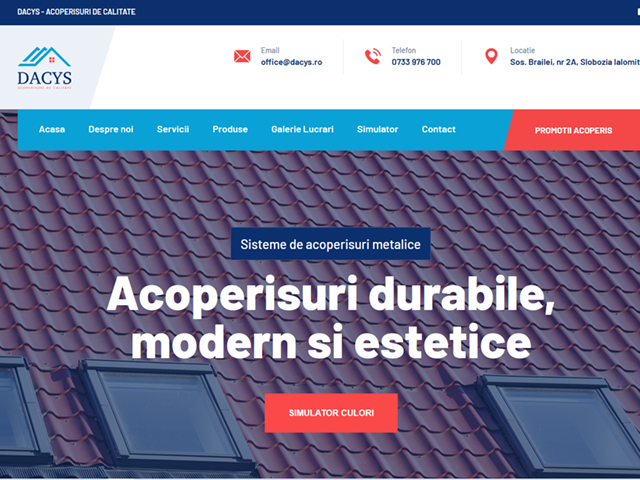Site dacys.ro realizat de Advantage Seosem