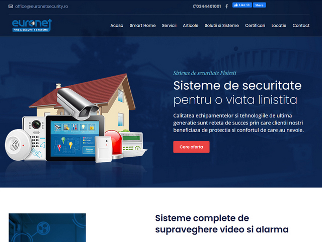 Site euronetsecurity.ro realizat de Advantage Seosem