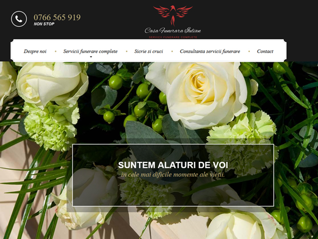 Site casafuneraraiulian.ro realizat de Advantage Seosem