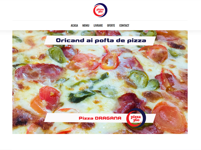 Site pizza360.ro realizat de Advantage Seosem