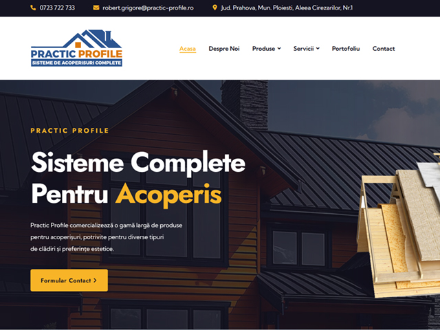 Site practic-profile.ro realizat de Advantage Seosem