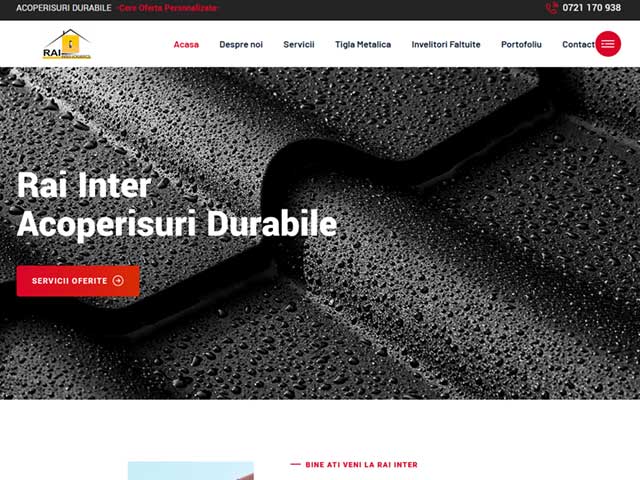 Site rai-inter.ro realizat de Advantage Seosem
