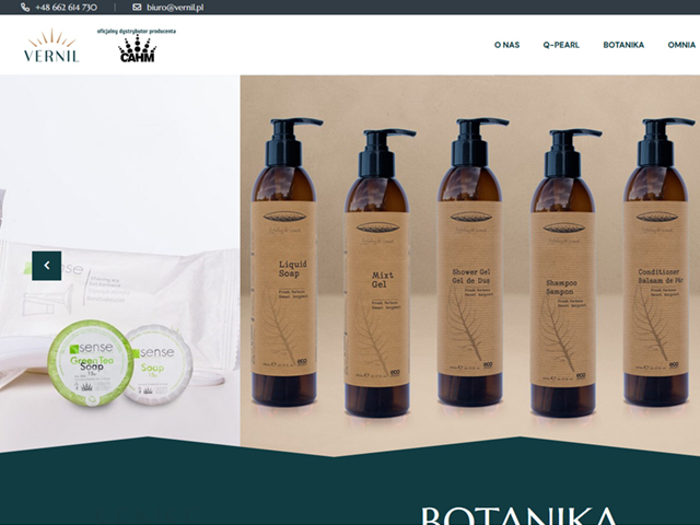 Site de prezentare vernil.pl realizat de Advantage Seosem